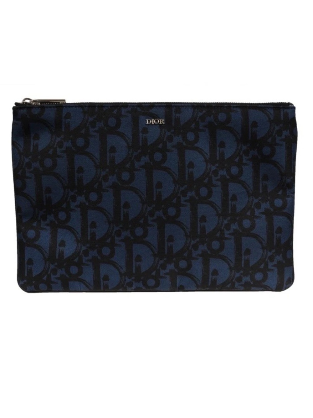 Dior Oblique Logo Pouch Blue /Black